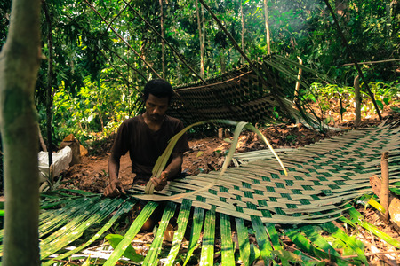 PATTHALUNG, THAILAND - DEC 13 , 2015 : The Negrito of Thailand. They are a saa-gai tribe who live peacefully in the dense and impenetrable forest. In the south of Thailand.のeditorial素材