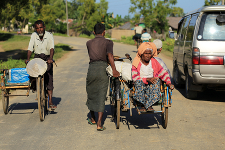 RAKHINE STATE, MYANMAR - NOVEMBER 05 : Hundreds of Muslim Rohingya are suffering severe malnutrition in overcrowded camps in Myanmar's Rakhine state, on NOVEMBER, 2015 in Sittwe, Myanmar.のeditorial素材