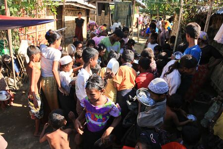 RAKHINE STATE, MYANMAR - NOVEMBER 05 : Hundreds of Muslim Rohingya are suffering severe malnutrition...