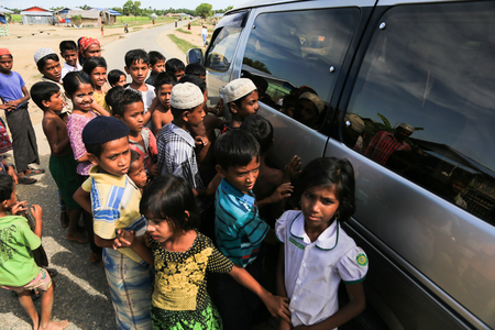 RAKHINE STATE, MYANMAR - NOVEMBER 05 : Hundreds of Muslim Rohingya are suffering severe malnutrition...