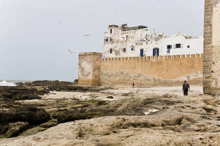 The walls in Essaouira, coast of Moroccoのeditorial素材