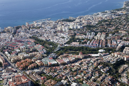 Aerial view of Marbella, Spain.