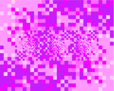 Vector Design Abstract Square Pixel Geometric in various size shape Graphic Pattern Background, Purple pixelated background. Abstract pixel pattern. Vector illustration.のイラスト素材