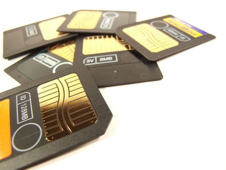 A few smartmedia type memory cards for digital cameras, mp3 players and other electronic devices.