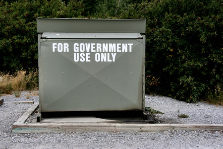 Garbage dumpster For government use only - funny text