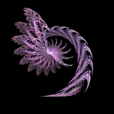 Abstract fractal background. Computer generated graphics. Spiral floral arabesque.の写真素材