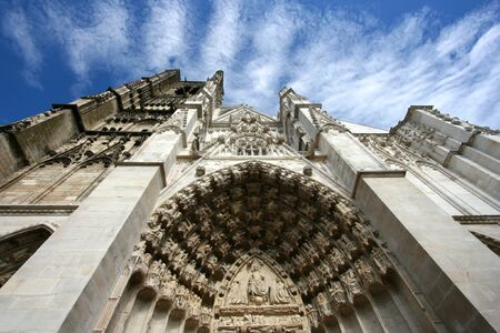Beautiful gothic Cathedral of Saint Etienne in Auxerre, Burgundy, France