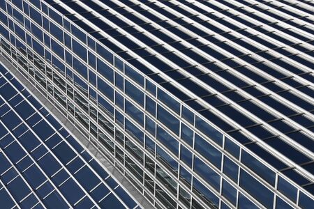 Skyscraper wall and windows - abstract photo of Wellington, New Zealandの写真素材