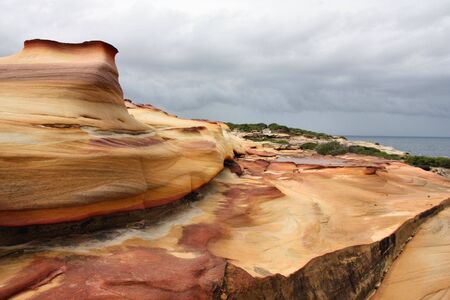 Bundeena - amazing sandstone formations in Royal National Park, New South Wales, Australiaの写真素材
