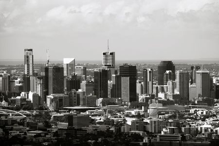 Brisbane, Queensland. Cityscape - abundance of skyscrapers. Taken from Mount Coot-tha.の写真素材