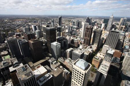 Beautiful cityscape of Melbourne, Australia. Multitude of skyscrapers.の写真素材