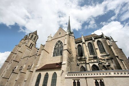 Beautiful Cathedral of Saint Benigne in Dijon, Burgundy, Franceの写真素材