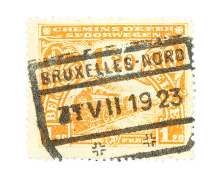 Old stamp from Belgium. Cancelled in Brussels in 1923.