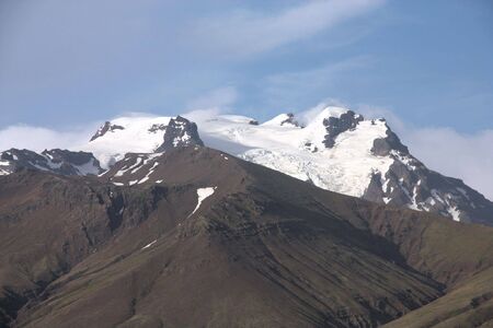 Iceland. Skaftafell National Park. Hrutsfjall - famous mountain in Oraefajokull glacier.の写真素材