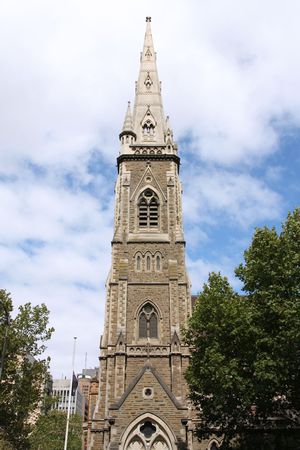 Scots Church in Melbourne, Victoria, Australia. Presbyterian protestant church.の写真素材