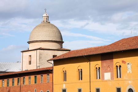 Cappella Dal Pozzo - chapel in Pisa, Italy. Old landmark dome.の写真素材