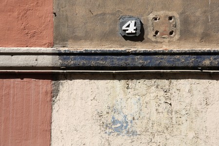 Architecture geometry detail in Raval district, Barcelona, Spainの写真素材