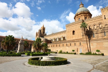 Palermo, Sicily island in Italy. Famous cathedral church.の写真素材