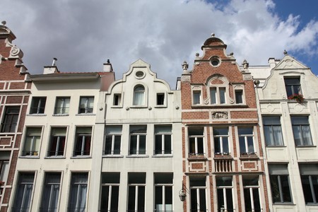 Street view in the Belgian capital city - Brussels, Belgiumの写真素材