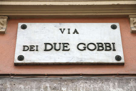 Reggio Emilia, Italy - Emilia-Romagna region. Street sign.の写真素材