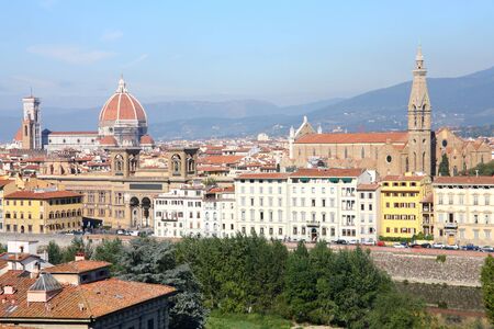 Cityscape of Florence, Italy. Aerial view with famous cathedral.の写真素材