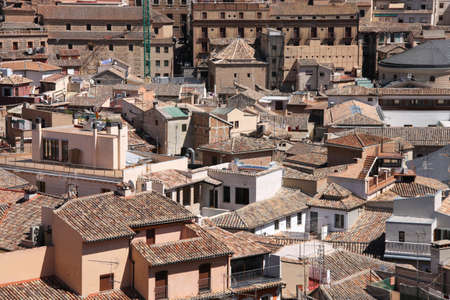 Aerial view of old town Toledo, Spain. Spanish city.の写真素材