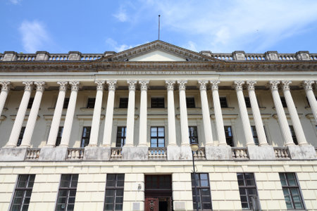Poznan, Poland - city architecture. Greater Poland province (Wielkopolska). Famous Raczynski Library (Biblioteka Raczynskich).のeditorial素材