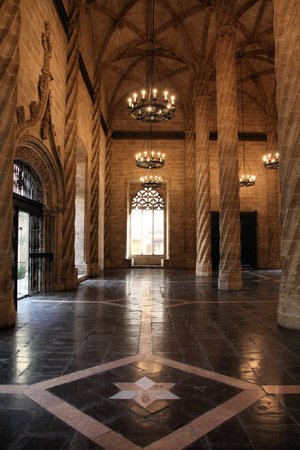Valencia, Spain.old Silk Exchange (Lonja de la Seda).のeditorial素材