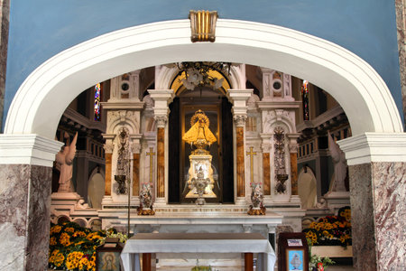 Cuba - miraculous Our Lady statue in basilica of El Cobre. Year 2012 is considered to be 400th anniversary of Cobre Miracle and Pope Benedict XVI will visit the basilica this year.のeditorial素材