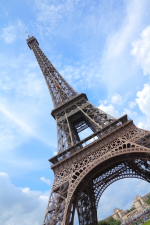 Paris, France - Eiffel Tower seen from Champ de Mars. の写真素材
