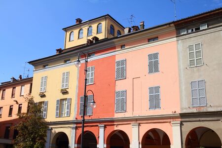 Piacenza, Italy - Emilia-Romagna region. Colorful architecture.