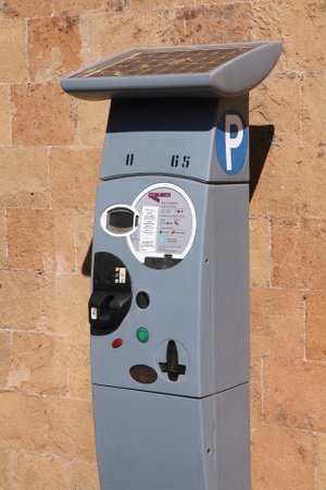 ROME - APRIL 9: Parking meter on April 9, 2012 in Rome, Italy. Rome suffers from traffic congestion...