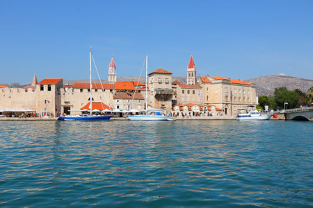Croatia - skyline of Trogir in Dalmatia 
のeditorial素材