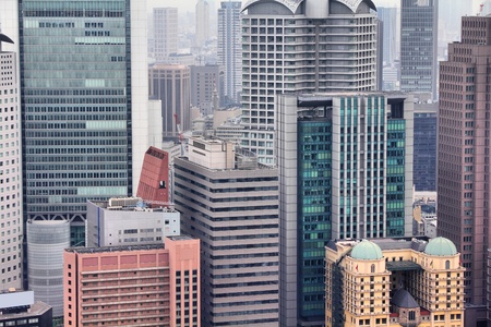 Osaka, Japan - skyscrapers of famous city in the region Kansai  Modern metropolisのeditorial素材