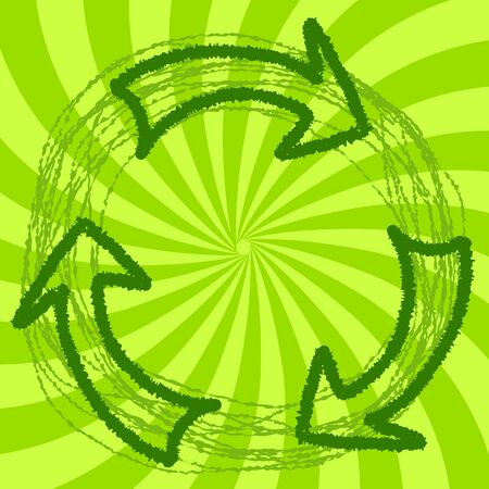 Eco background illustration promoting recycling and environmentally friendly approachのイラスト素材