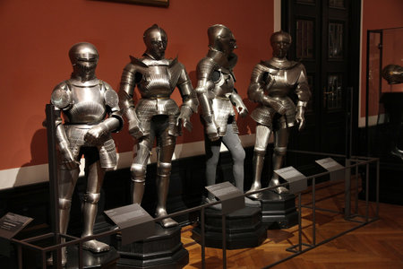VIENNA - SEPTEMBER 8: Collection of Arms and Armor on September 8, 2011 in Vienna. It is part of Museum of Art History - with 559k visitors in 2010, the museum is among 100 most visited museums worldwide.のeditorial素材