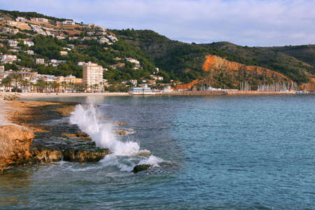 Xabia (Javea) - seaside town with marina in Spainの写真素材