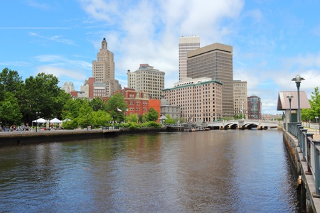 Providence, Rhode Island. City skyline in New England region of the United States.の写真素材