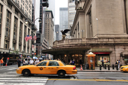 NEW YORK - JULY 1: People enter Grand Central Terminal on June 1, 2013 in New York. The station...