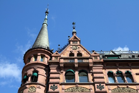 Oslo, Norway - old apartment building, decorative architectureの写真素材