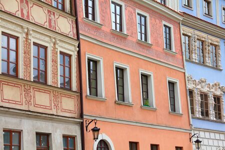 Lublin, city in Poland. Old town square architecture view.の写真素材