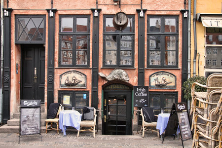 COPENHAGEN - MARCH 9: Fisken Pub view on March 9, 2011 in Copenhagen, Denmark. Denmark's capital city Copenhagen has about 2,000 pubs, cafes and restaurants.のeditorial素材