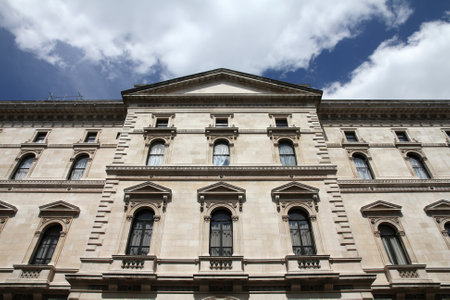London, United Kingdom - Her Majesty's Treasury buildingのeditorial素材