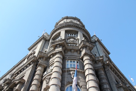 Belgrade, Serbia - governmental building exterior. Classical architecture.の写真素材
