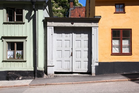Stockholm, Sweden. Old, typical Scandinavian architecture at Sodermalm island.の写真素材