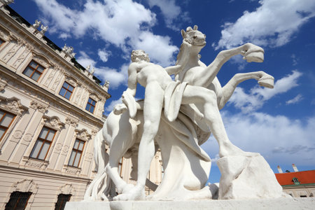 Vienna, Austria - Belvedere Palace building.のeditorial素材