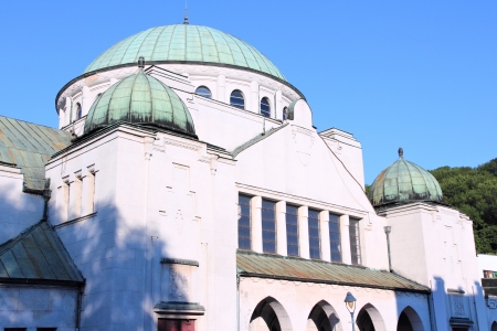 Trencin, city in Slovakia in Povazie region. Jewish synagogue.