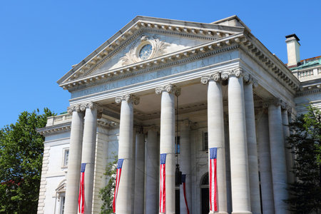 Washington DC, capital city of the United States. Memorial Continental Hall - colonial revival style architecture.のeditorial素材