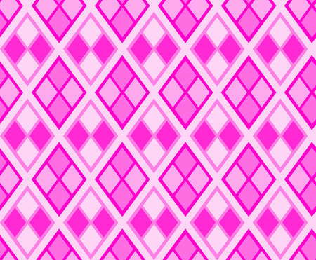 Rhombus diamond background illustration. Argyle seamless texture. Lozenge and rhombus shapes.のイラスト素材