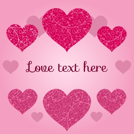 Valentine's Day greeting card design - heart shapes and love concept.のイラスト素材